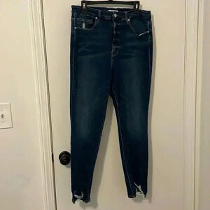 Good American Women's Skinny Jeans - Dark Blue